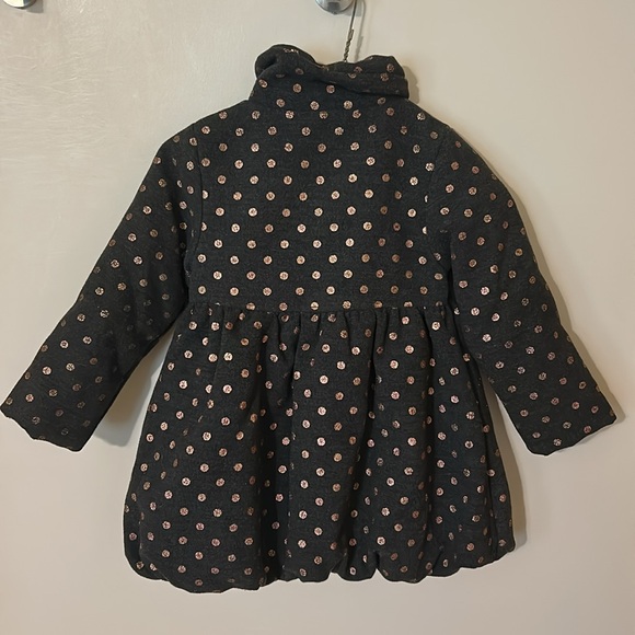 Penelope Mack Black and Pink Polka Dot Puffer Coat 6 - Picture 5 of 9